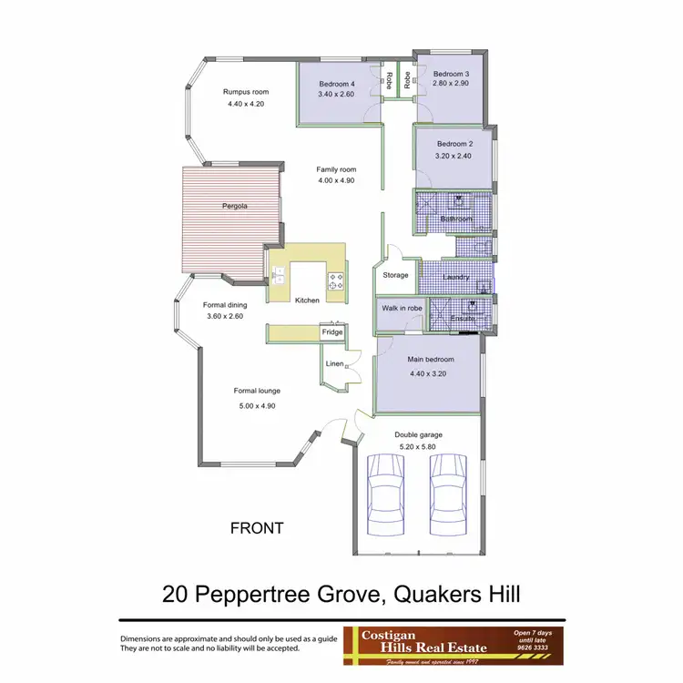 Floorplan of Homely house listing, 20 Peppertree Grove, Quakers Hill NSW 2763