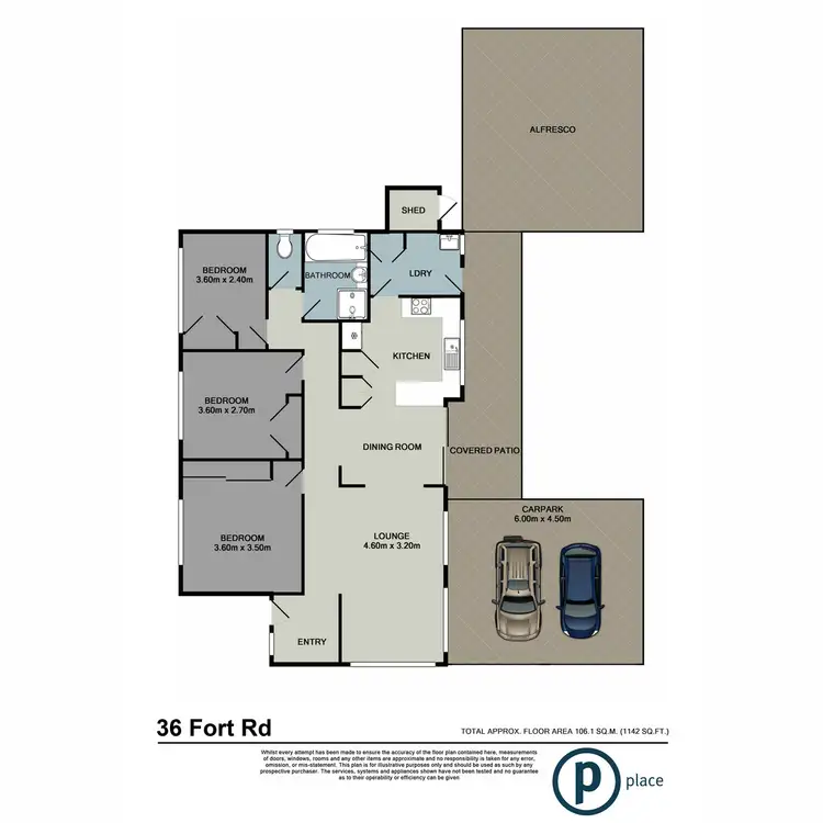 Floorplan of Homely house listing, 36 Fort Road, Oxley QLD 4075