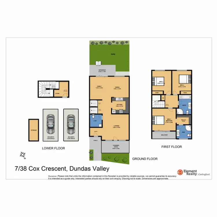 Floorplan of Homely townhouse listing, 7/38-42 Cox Crescent, Dundas Valley NSW 2117