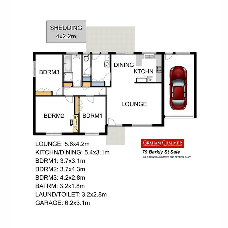 Floorplan of Homely house listing, 79 Barkly Street, Sale VIC 3850