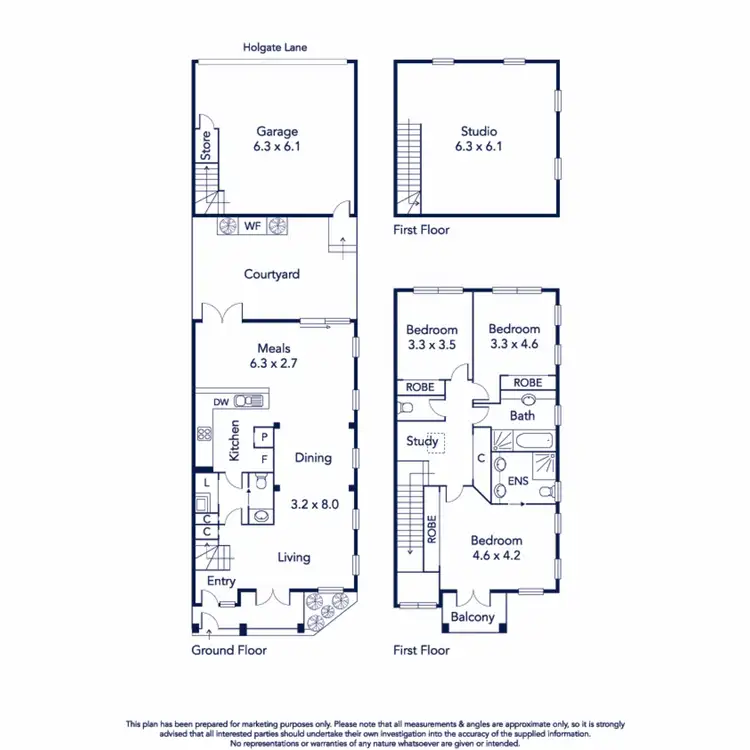 Floorplan of Homely townhouse listing, 72 Newton Street, Kensington VIC 3031