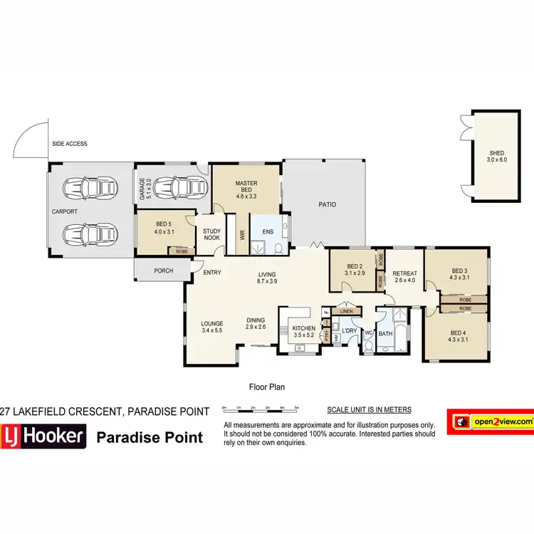 Floorplan of Homely house listing, 27 Lakefield Crescent, Paradise Point QLD 4216