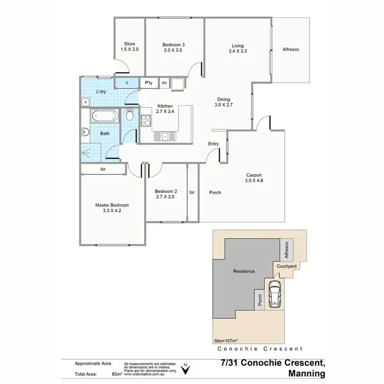 Floorplan of Homely villa listing, 7/31 Conochie Crescent, Manning WA 6152