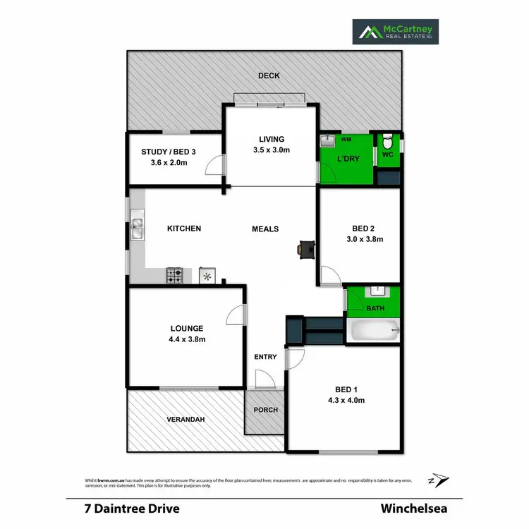 Floorplan of Homely house listing, 7 Daintree Drive, Winchelsea VIC 3241