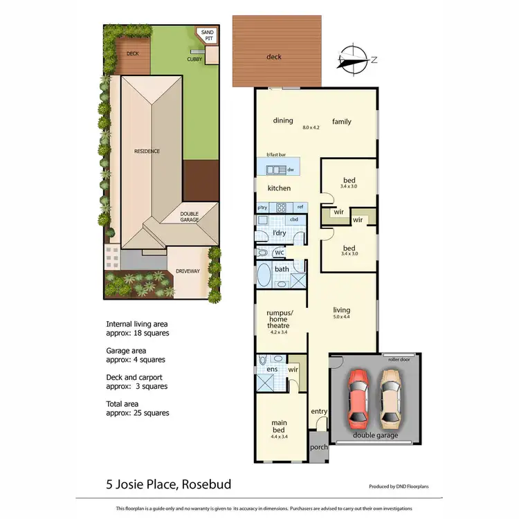 Floorplan of Homely house listing, 5 Josie Place, Rosebud VIC 3939