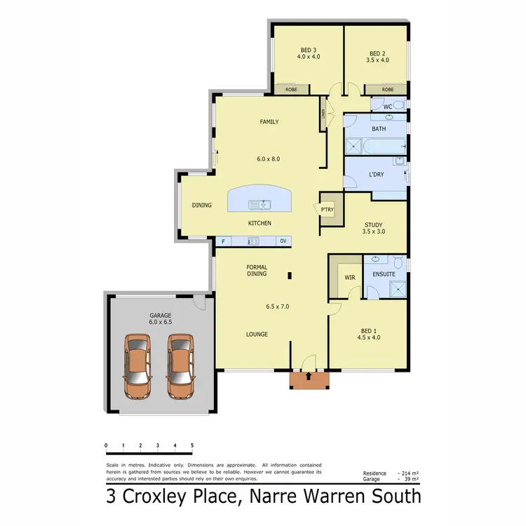 Floorplan of Homely house listing, 3 Croxley Place, Narre Warren South VIC 3805