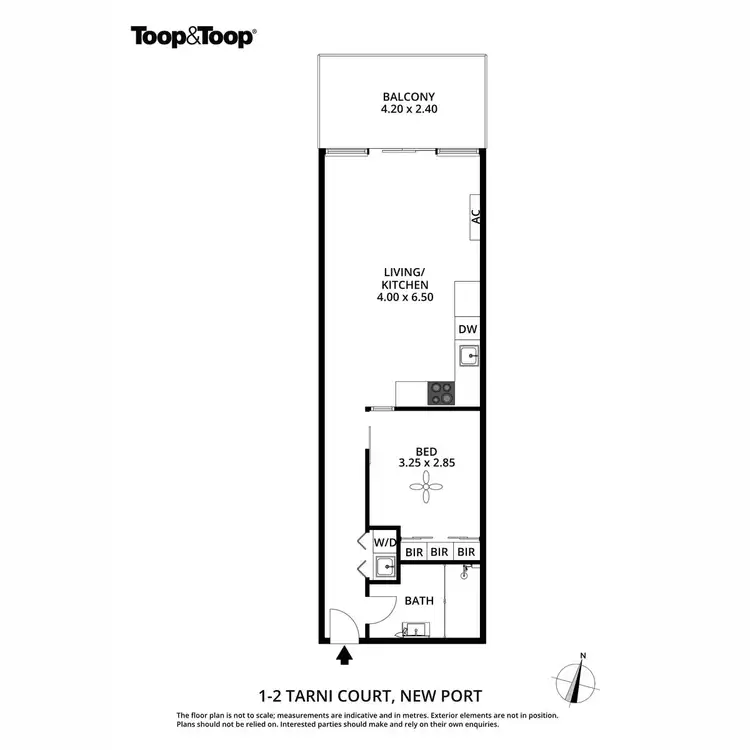 Floorplan of Homely apartment listing, 415/1-2 Tarni Court, New Port SA 5015