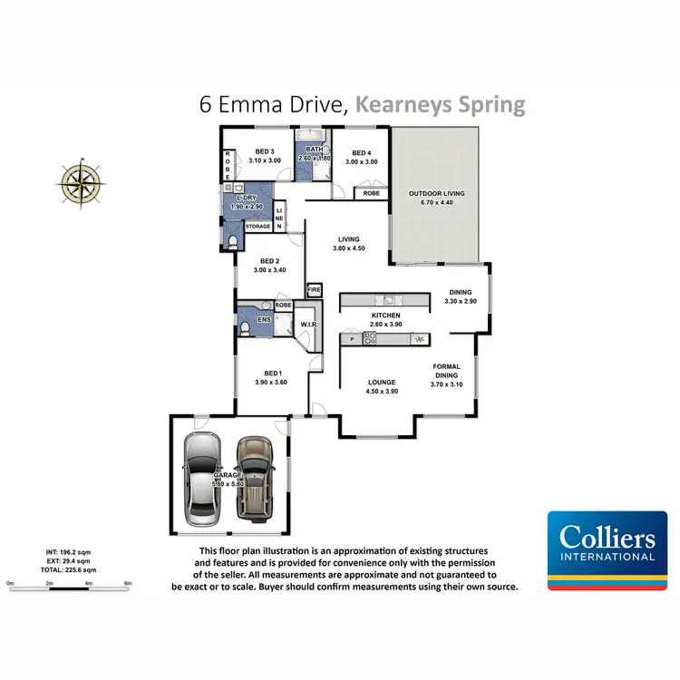Floorplan of Homely house listing, 6 Emma Drive, Kearneys Spring QLD 4350
