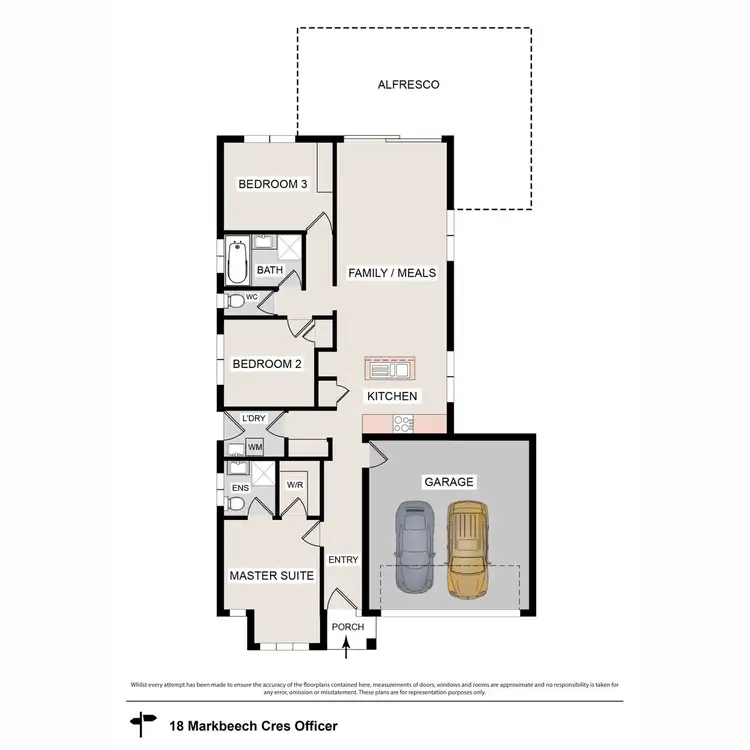 Floorplan of Homely house listing, 18 Markbeech Crescent, Officer VIC 3809