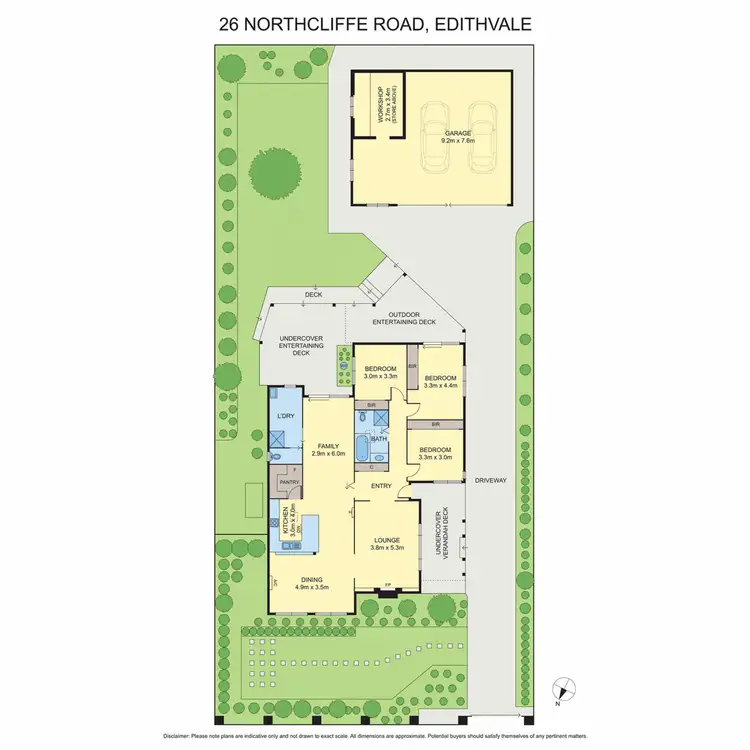 Floorplan of Homely house listing, 26 Northcliffe Road, Edithvale VIC 3196