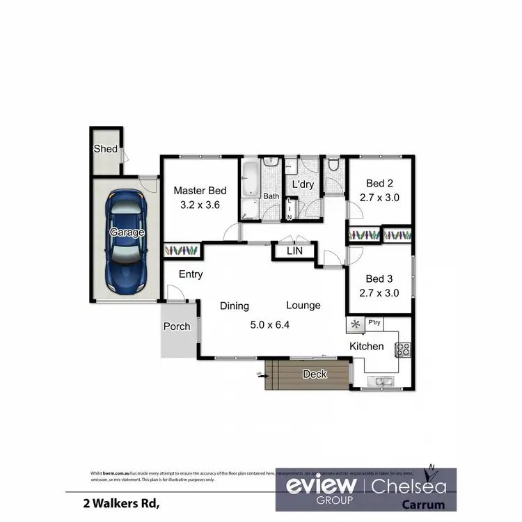 Floorplan of Homely house listing, 2 Walkers Road, Carrum VIC 3197