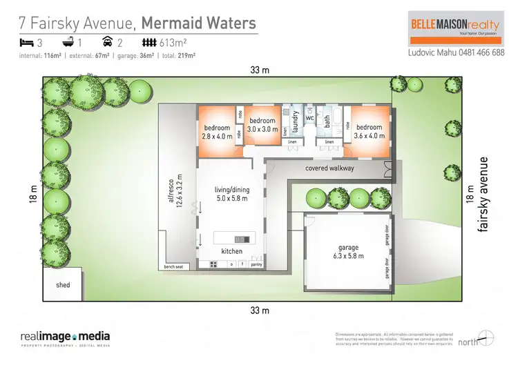 Floorplan of Homely house listing, 7 Fairsky Avenue, Mermaid Waters QLD 4218