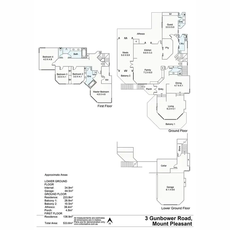 Floorplan of Homely house listing, 3 Gunbower Road, Mount Pleasant WA 6153