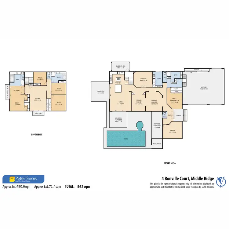 Floorplan of Homely house listing, 4 Bonville Court, Middle Ridge QLD 4350