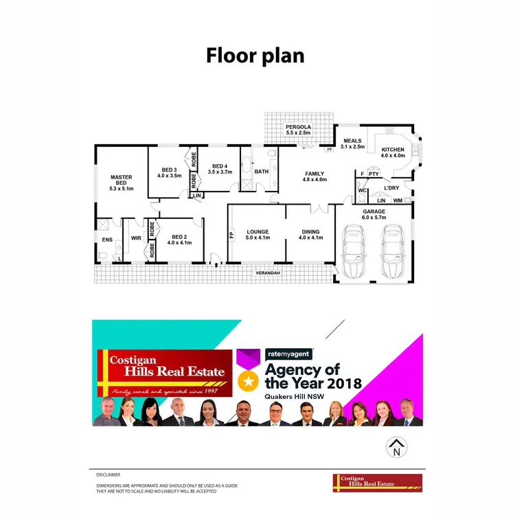 Floorplan of Homely house listing, 1 Summerfield Avenue, Quakers Hill NSW 2763