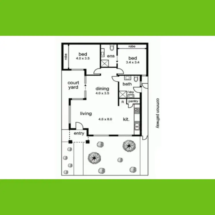 Floorplan of Homely apartment listing, 1/10 Hudson Street, Coburg VIC 3058