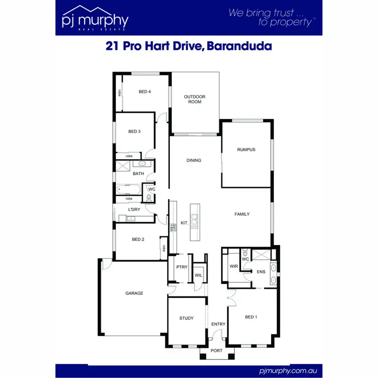 Floorplan of Homely house listing, 21 Pro Hart Drive, Baranduda VIC 3691