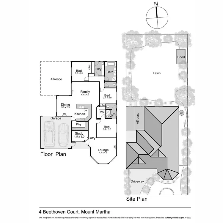 Floorplan of Homely house listing, 4 Beethoven Court, Mount Martha VIC 3934