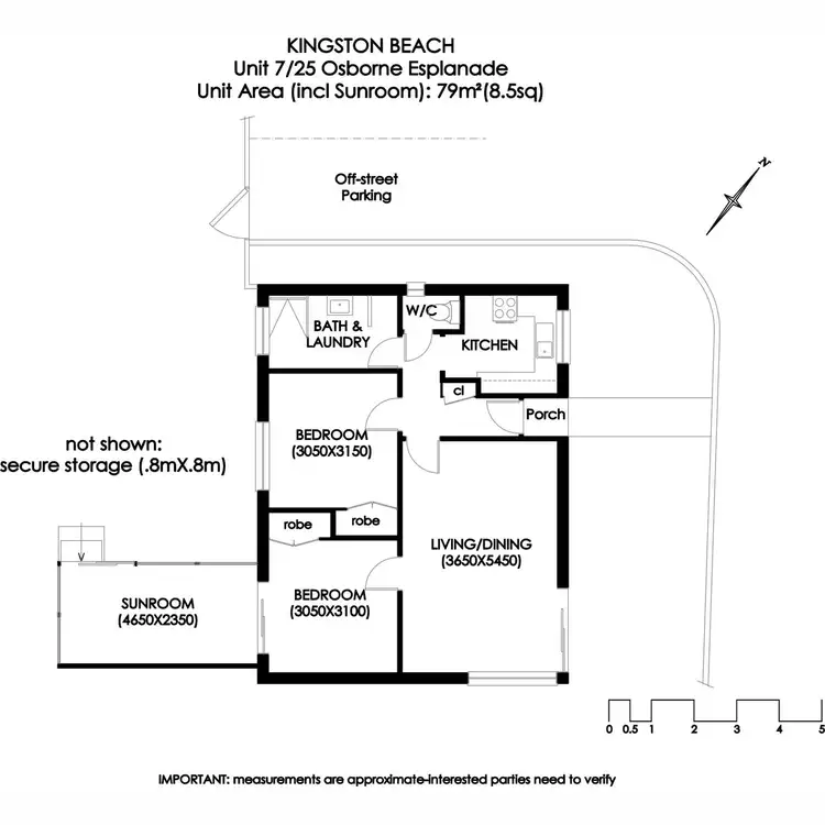 Floorplan of Homely unit listing, 7/25 Osborne Esplanade, Kingston Beach TAS 7050