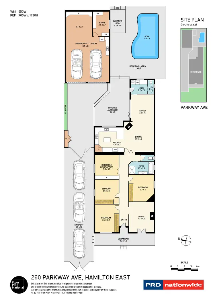 Floorplan of Homely house listing, 260 Parkway Avenue, Hamilton East NSW 2303
