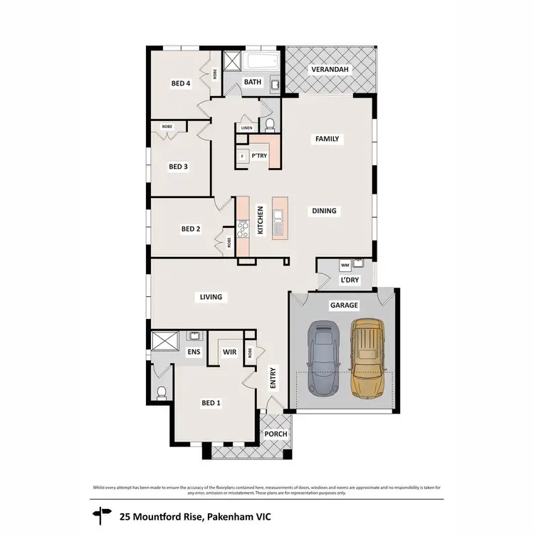 Floorplan of Homely house listing, 25 Mountford Rise, Pakenham VIC 3810