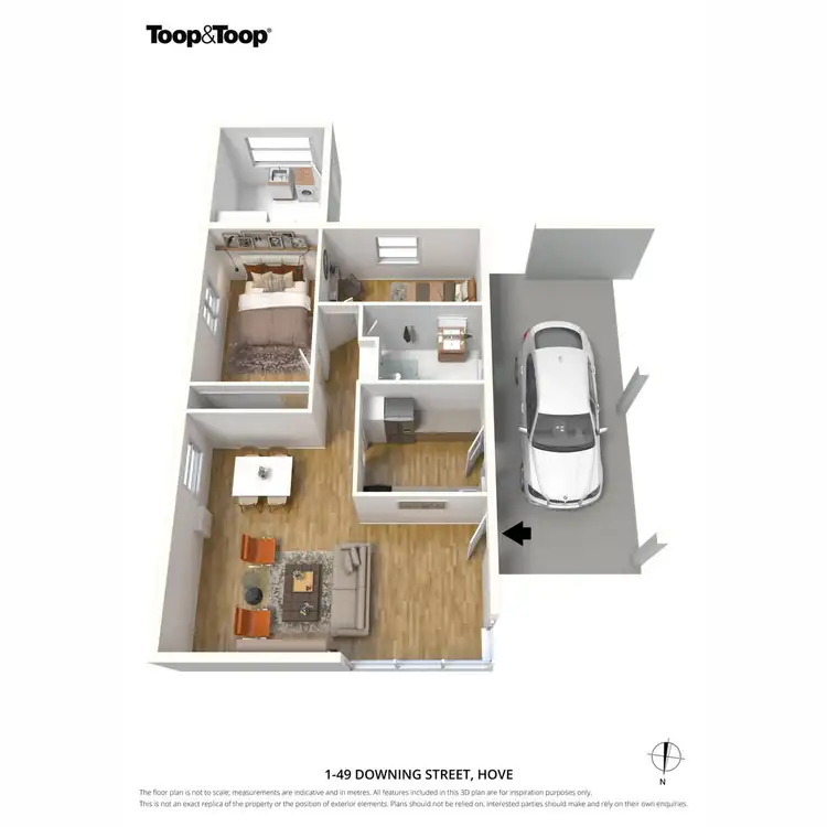 Floorplan of Homely unit listing, 1/49 Downing Street, Hove SA 5048