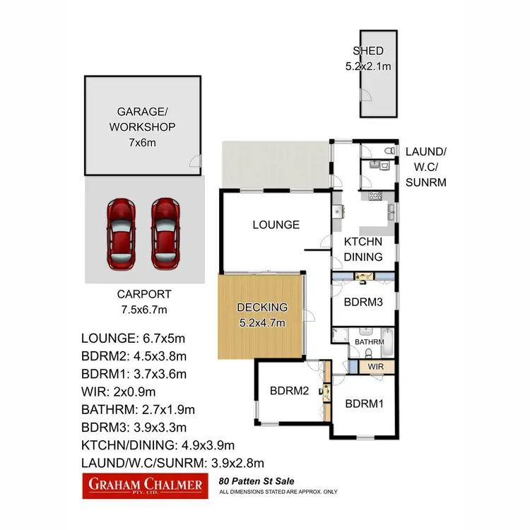 Floorplan of Homely house listing, 80 Patten Street, Sale VIC 3850