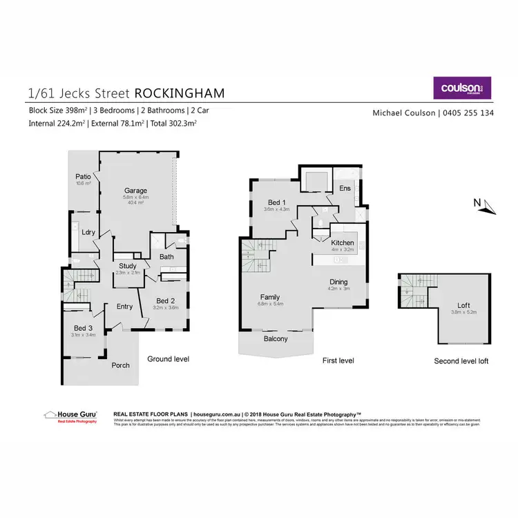 Floorplan of Homely townhouse listing, 1/61 Jecks Street, Rockingham WA 6168