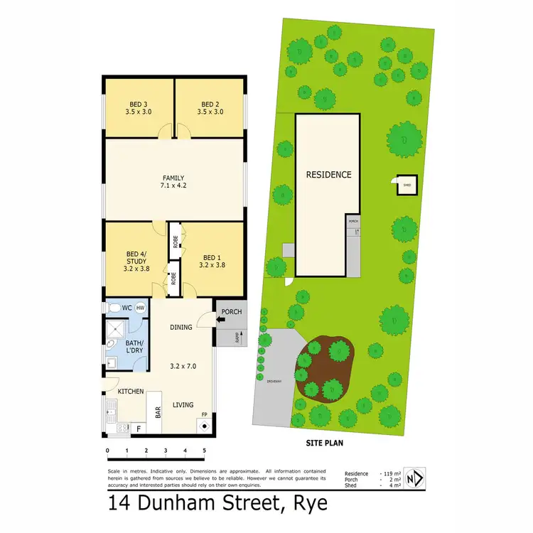 Floorplan of Homely house listing, 14 Dunham Street, Rye VIC 3941