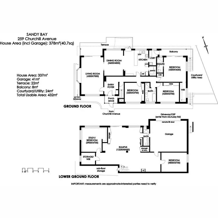 Floorplan of Homely house listing, 259 Churchill Avenue, Sandy Bay TAS 7005