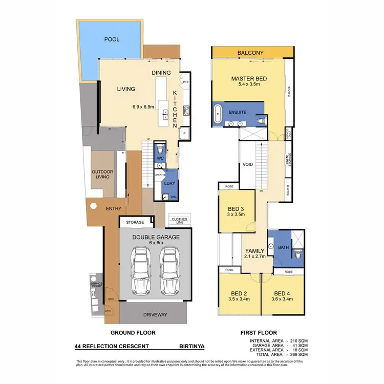 Floorplan of Homely house listing, 44 Reflection Crescent, Birtinya QLD 4575