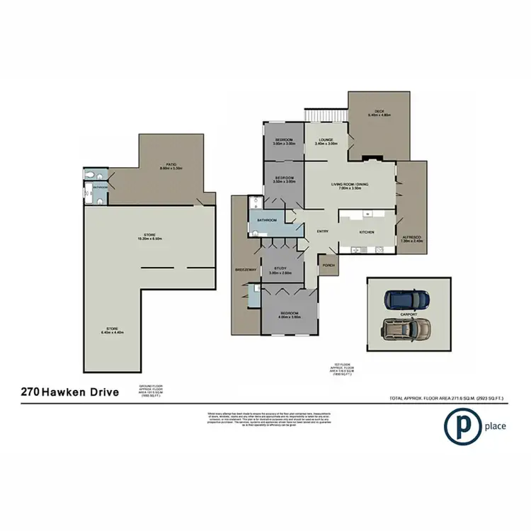 Floorplan of Homely house listing, 270 Hawken Drive, St Lucia QLD 4067