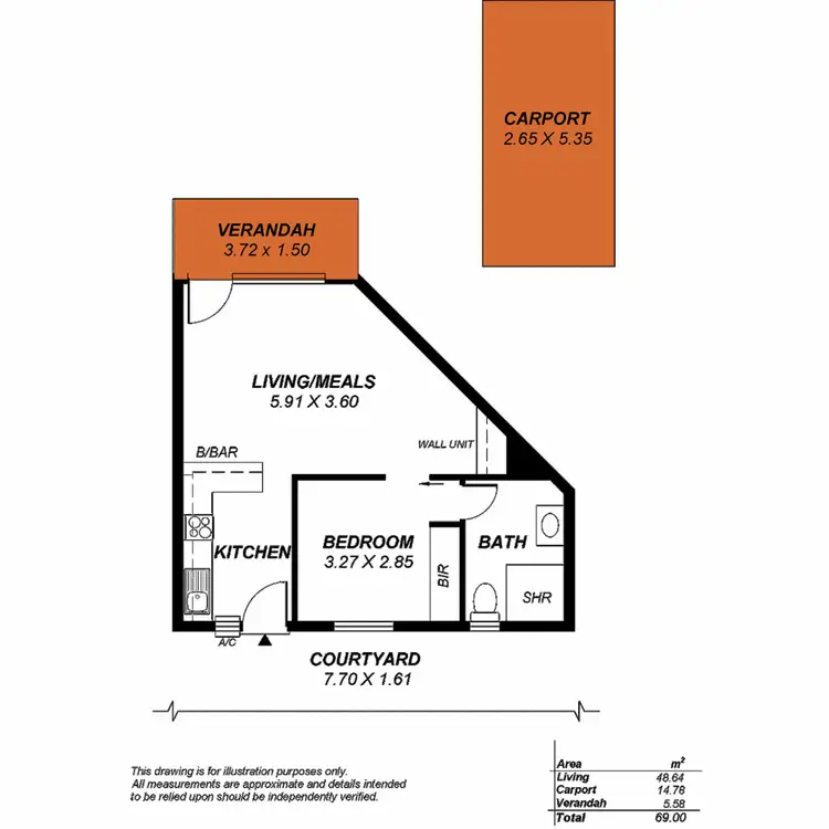 Floorplan of Homely unit listing, 6/5 Flinders Street, Kent Town SA 5067
