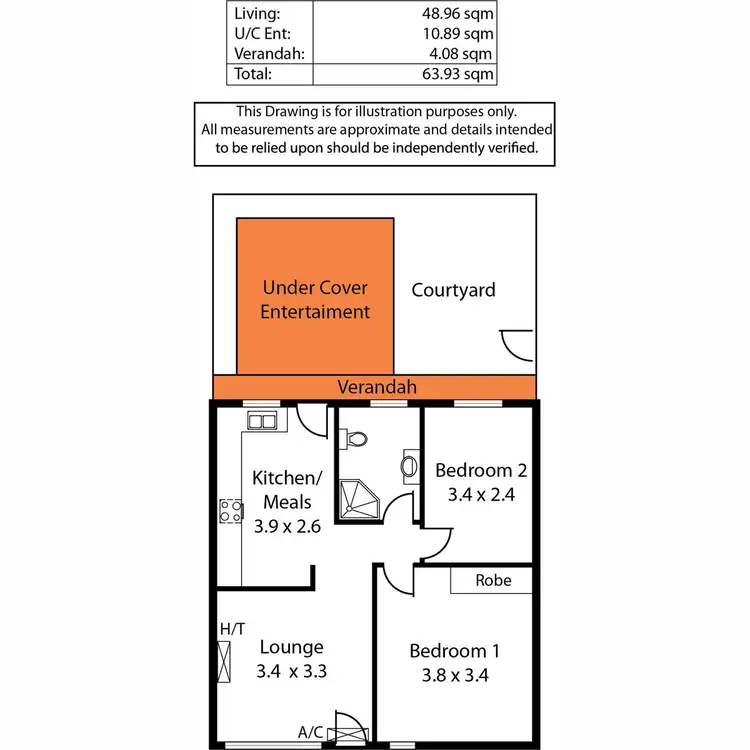 Floorplan of Homely unit listing, 5/102 Seventh Avenue, St Peters SA 5069
