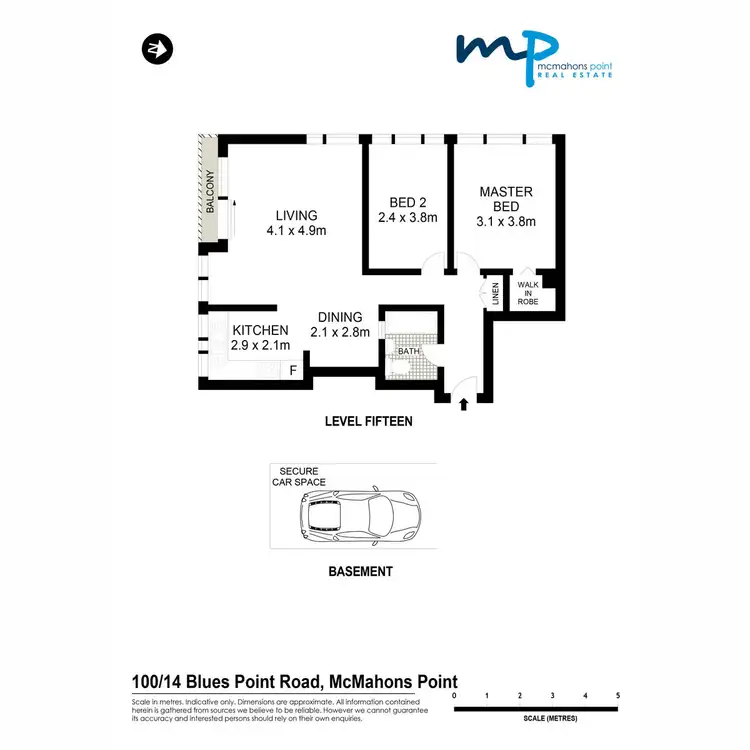 Floorplan of Homely apartment listing, 100/14 Blues Point Road, Mcmahons Point NSW 2060