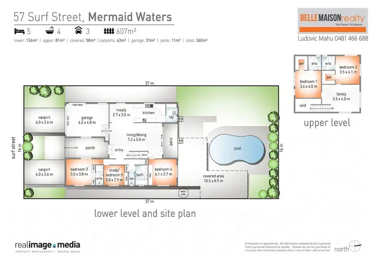 Floorplan of Homely house listing, 57 Surf Street, Mermaid Waters QLD 4218