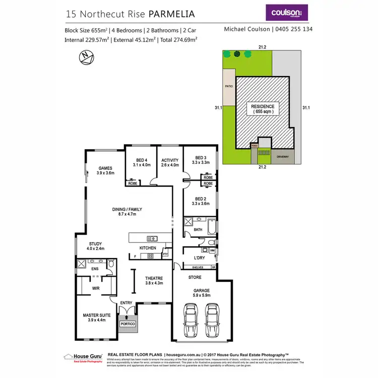 Floorplan of Homely house listing, 15 Northecut Rise, Parmelia WA 6167