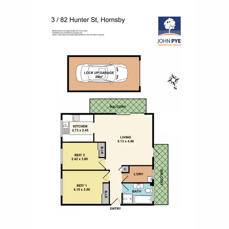 Floorplan of Homely unit listing, 3/82-84 Hunter Street, Hornsby NSW 2077