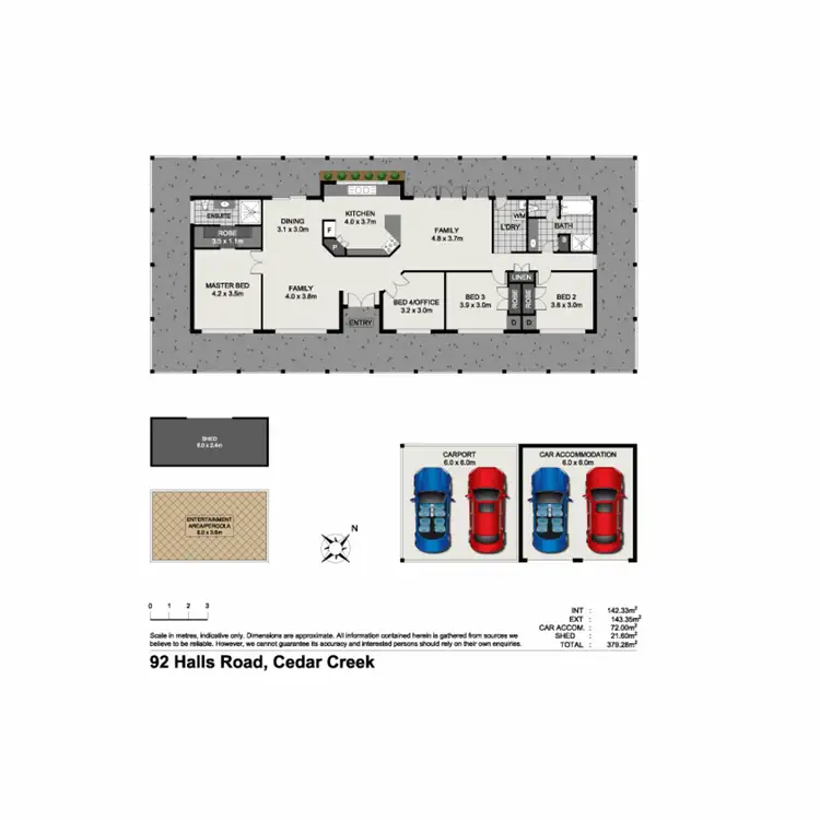 Floorplan of Homely house listing, 92 Halls Road, Cedar Creek QLD 4520