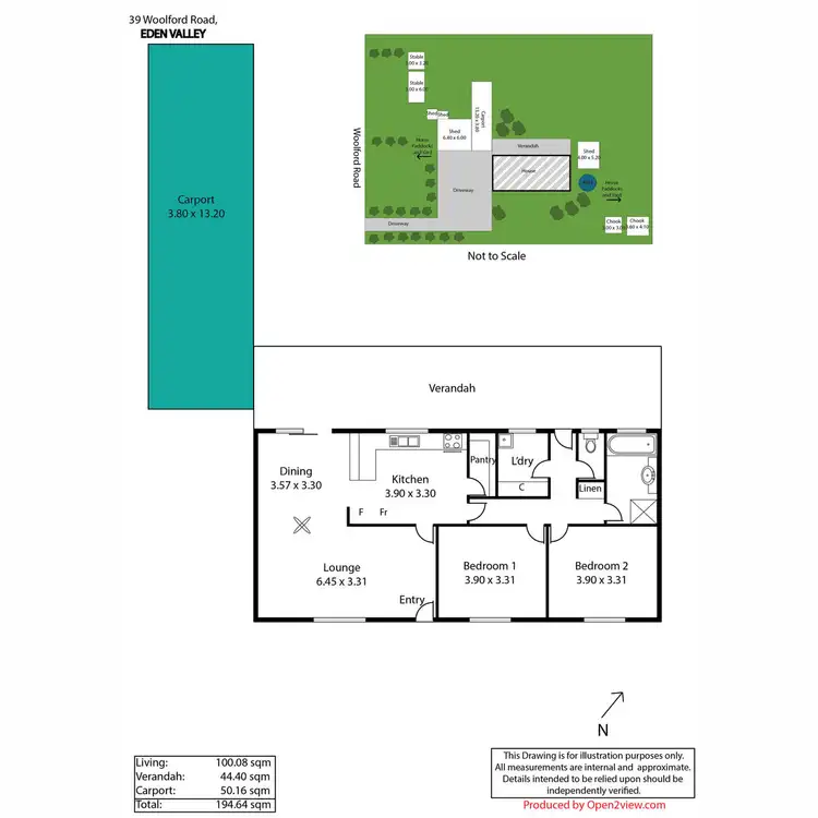 Floorplan of Homely rural property listing, 39 Woolford Road, Eden Valley SA 5235