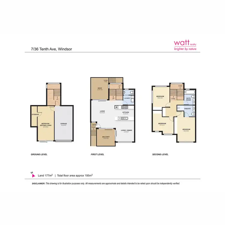 Floorplan of Homely townhouse listing, 7/36 Tenth Avenue, Windsor QLD 4030
