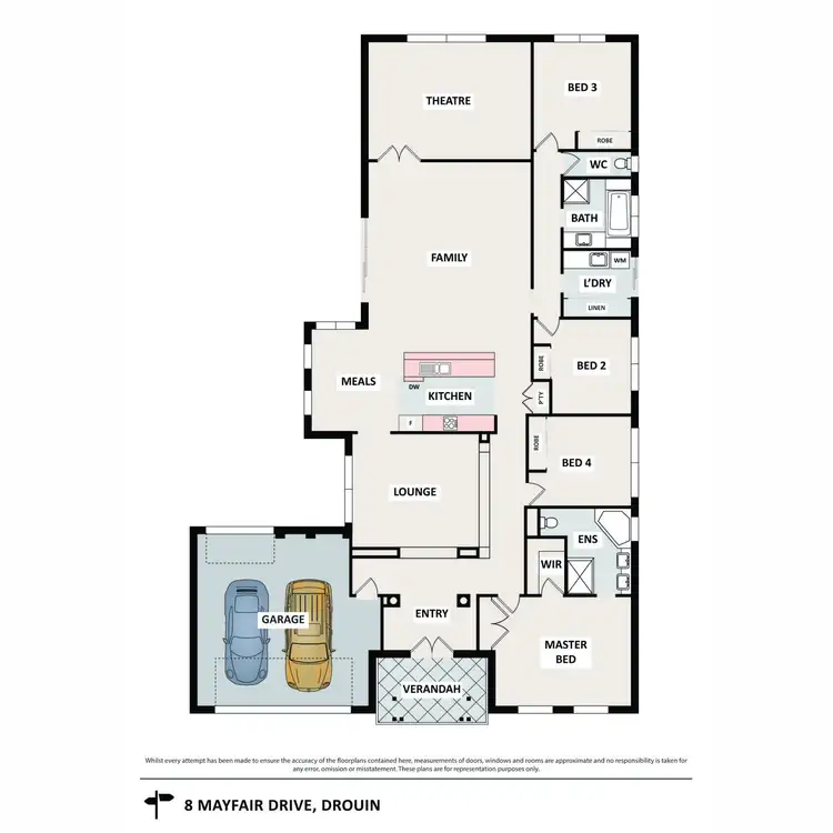 Floorplan of Homely house listing, 8 Mayfair Drive, Drouin VIC 3818