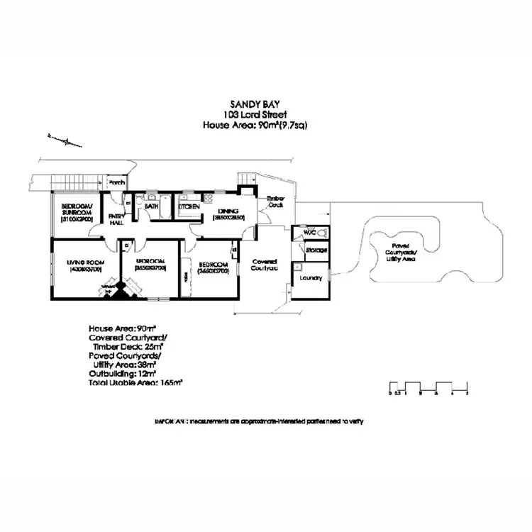 Floorplan of Homely house listing, 103 Lord Street, Sandy Bay TAS 7005