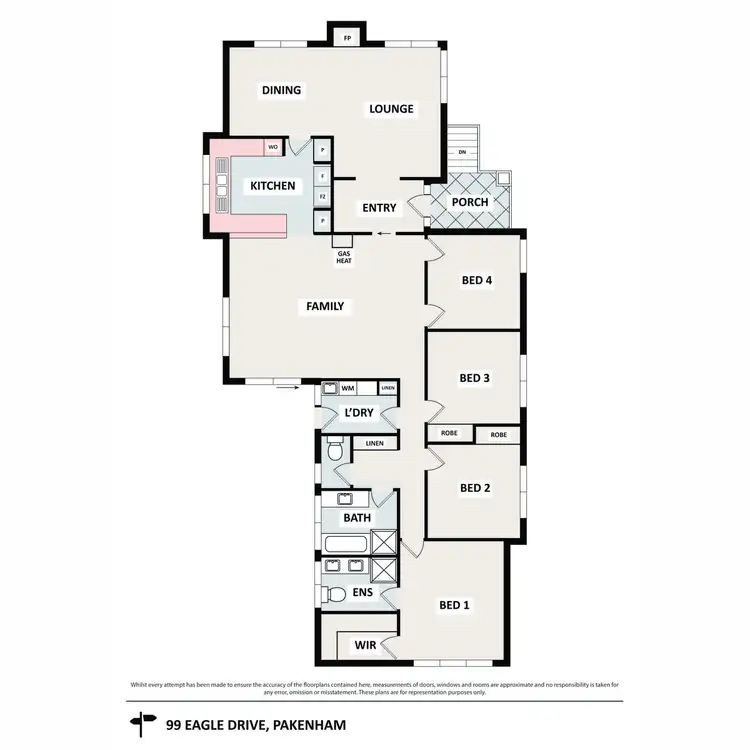 Floorplan of Homely house listing, 99 Eagle Drive, Pakenham VIC 3810