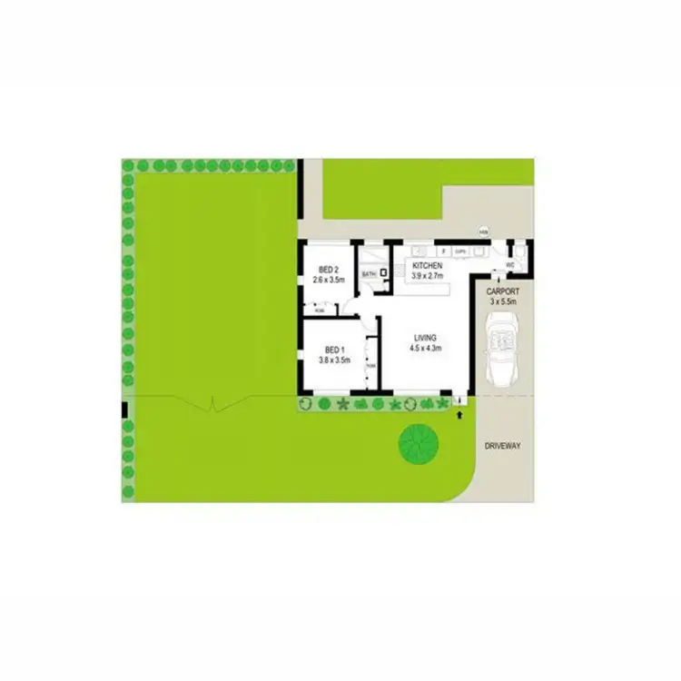 Floorplan of Homely unit listing, 1/9 Jennifer Crescent, Darling Heights QLD 4350