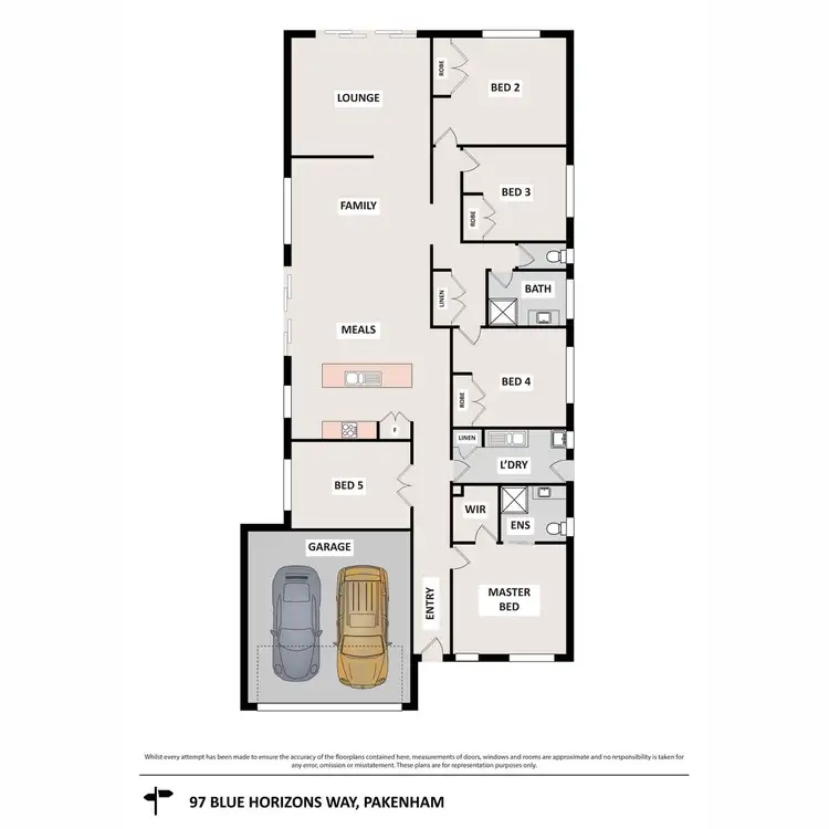 Floorplan of Homely house listing, 97 Blue Horizons Way, Pakenham VIC 3810