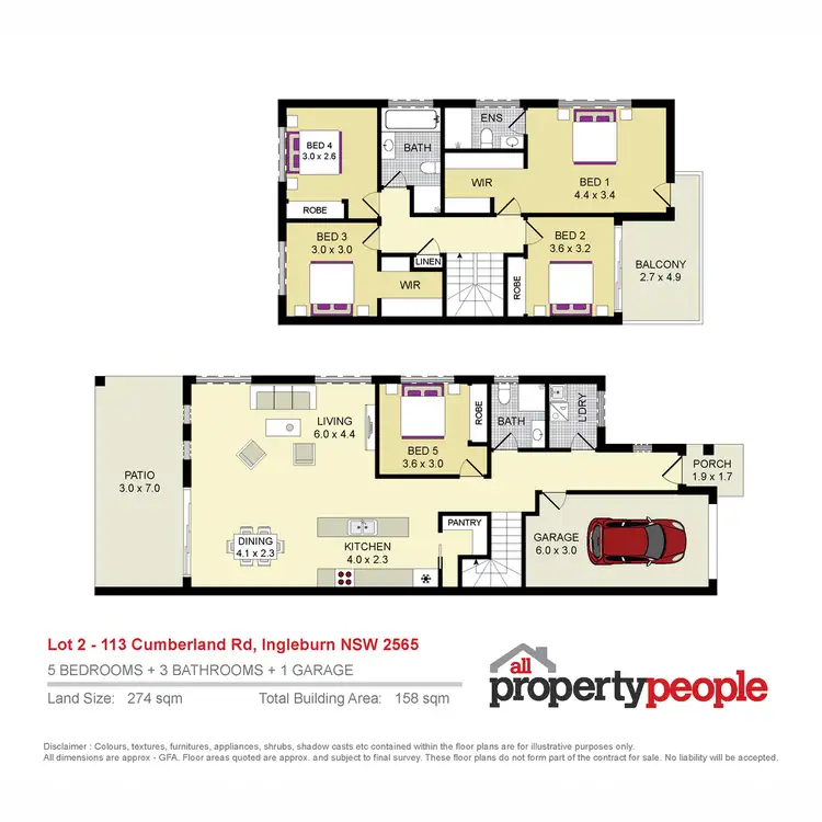 Floorplan of Homely semi-detached listing, Lot 2 113 Cumberland Road, Ingleburn NSW 2565