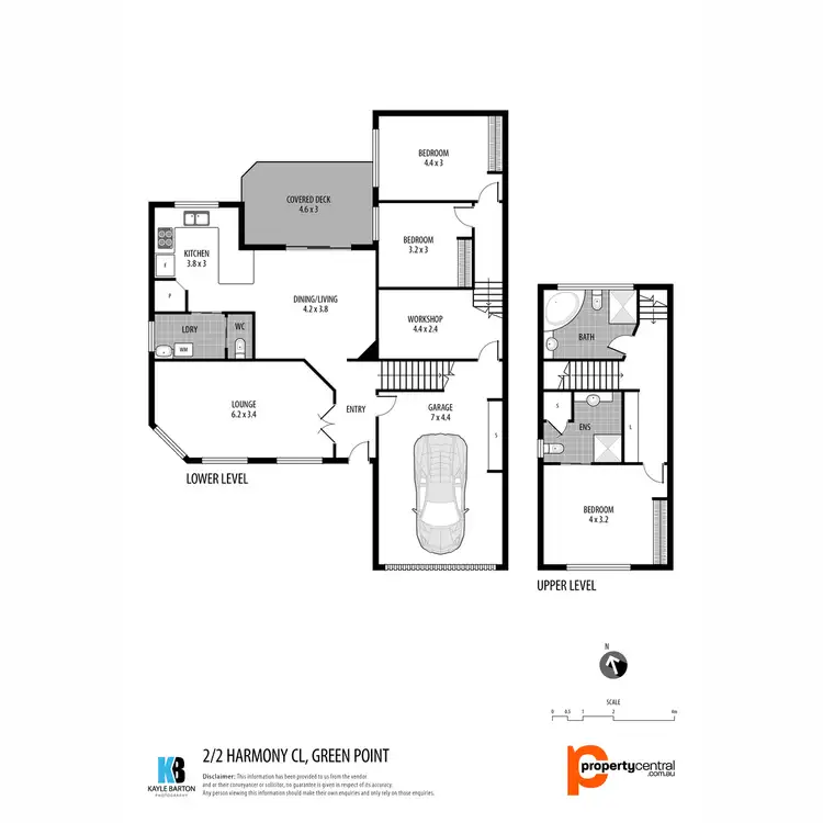 Floorplan of Homely semi-detached listing, 2/2 Harmony Close, Green Point NSW 2251