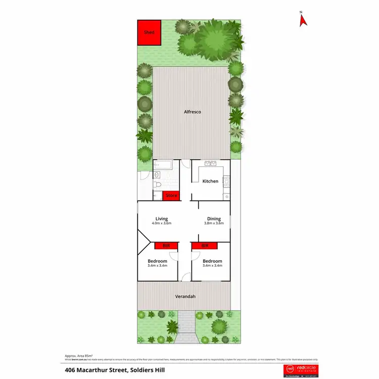 Floorplan of Homely house listing, 406 Macarthur Street, Soldiers Hill VIC 3350
