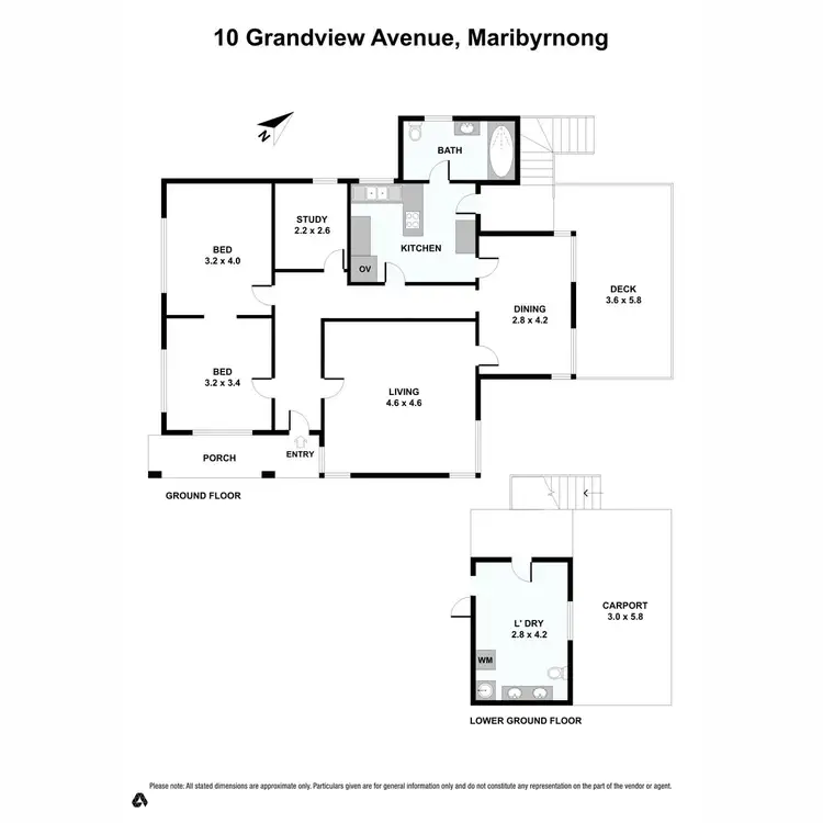 Floorplan of Homely house listing, 10 Grandview Avenue, Maribyrnong VIC 3032